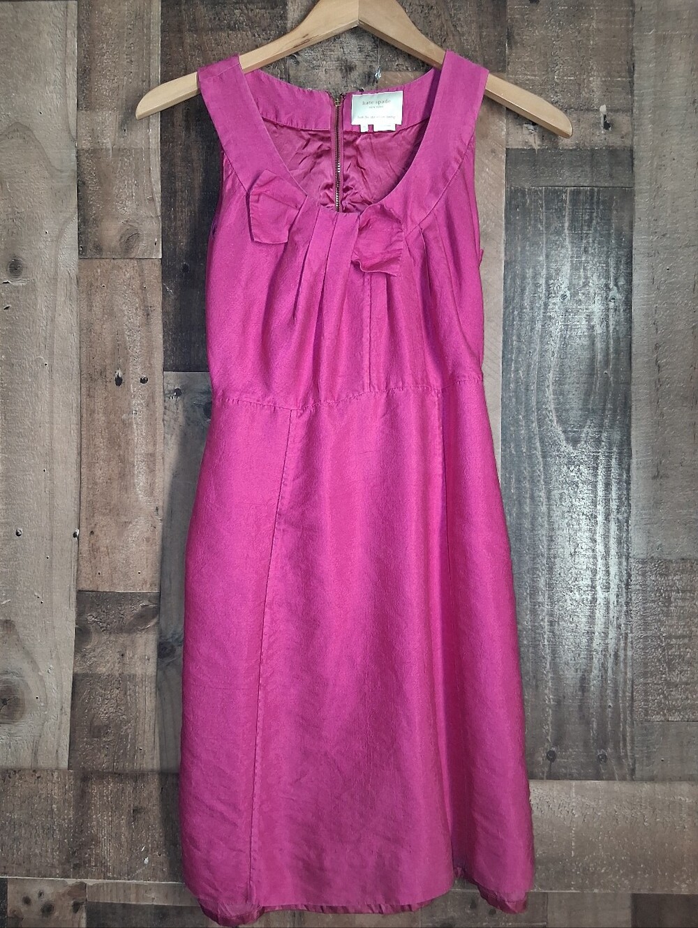 Kate Spade Silk Bow Front  Dress Size 0 Womens Lined